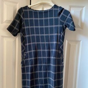 J. Jill pante black patterned dress